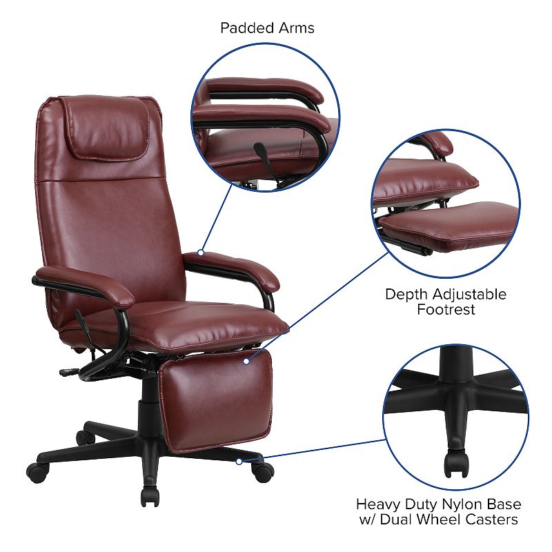 Flash Furniture Robert High Back LeatherSoft Executive Reclining Swivel Office Chair