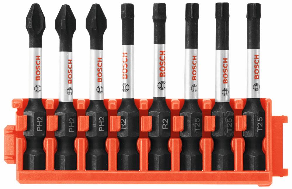 Bosch 8 pc. Impact Tough Phillips Square and Torx 2 In. Power Bits with Clip for Custom Case System CCSV208 from Bosch