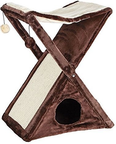 TRIXIE Miguel 25.5-in Plush Fold and Store Cat Tree