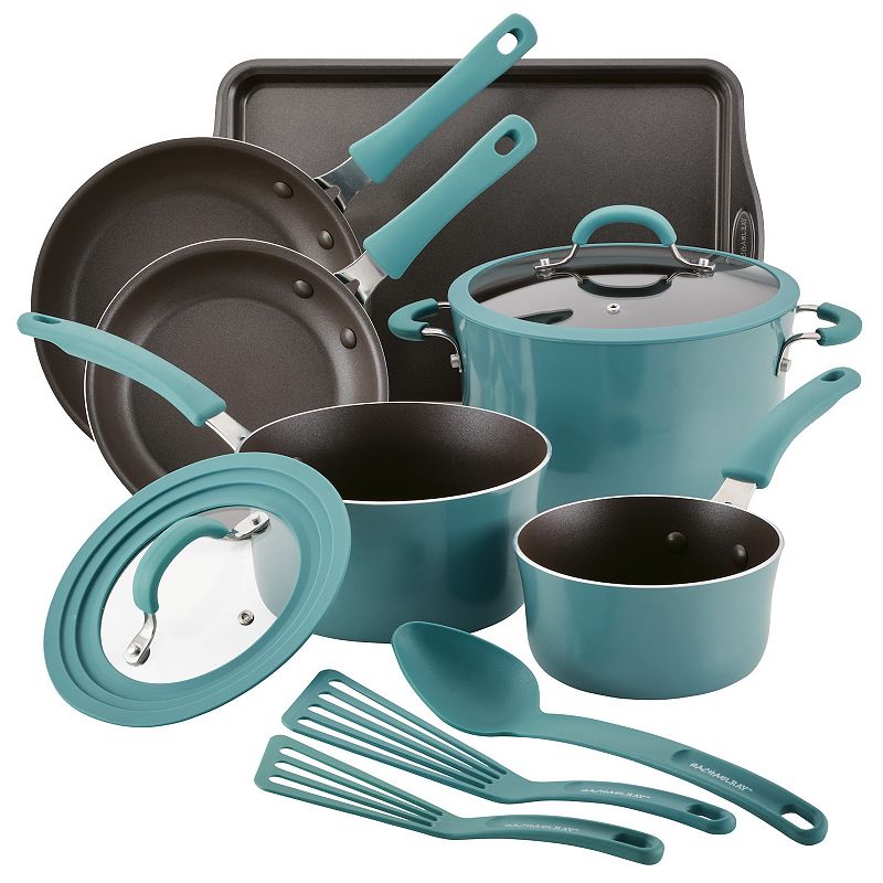 Rachael Ray Cook + Create 11-pc. Aluminum Nonstick Cookware Set