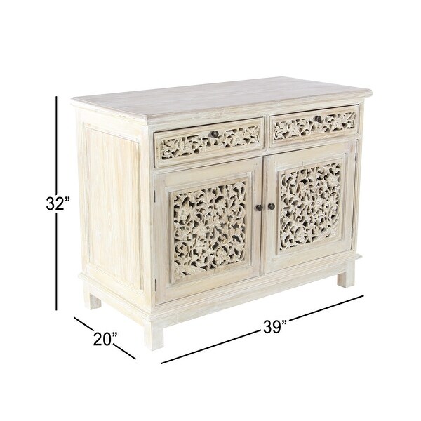 White Mahogany Traditional Cabinet 32 x 39 x 20 - 39 x 20 x 32