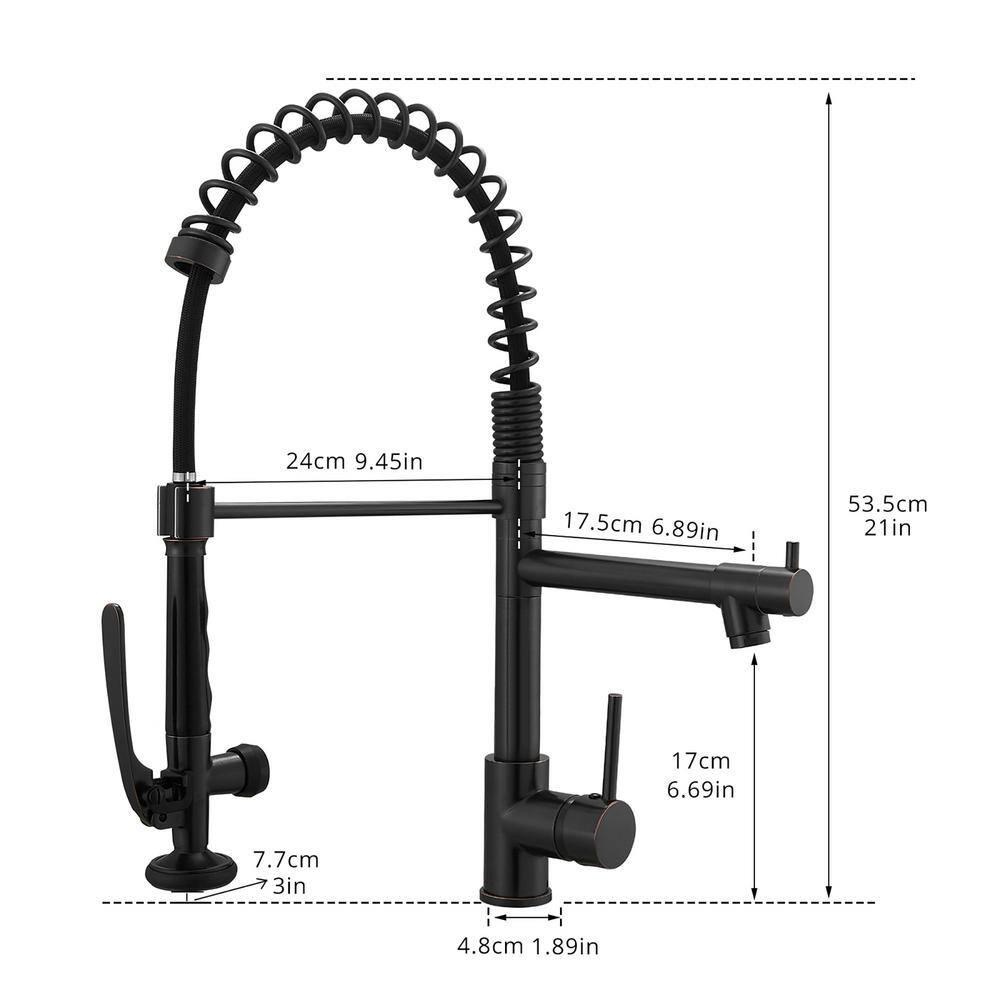 matrix decor Single Handle Standard Kitchen Faucet in Oil Rubbed Bronze MD-AL512ORB