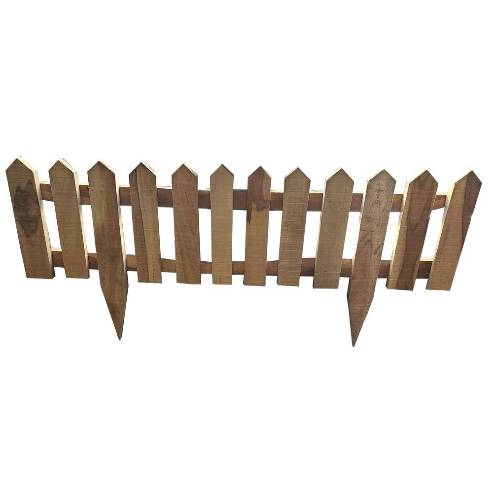 MGP 16 in. H Teak Picket Garden Fence TPE-36