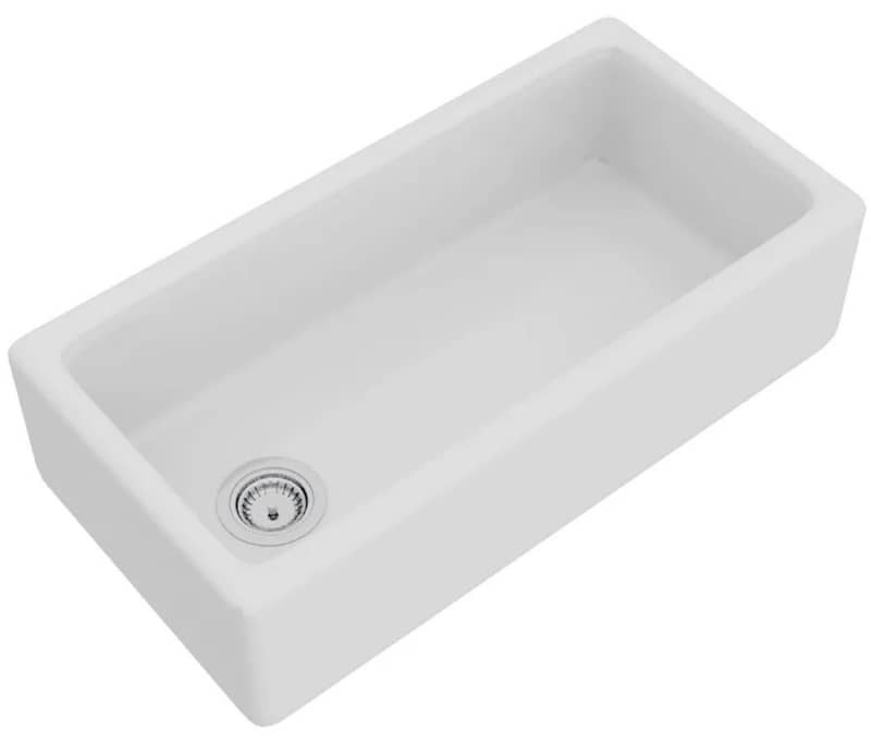 Rohl 36 Fireclay White Single Bowl Kitchen Sink