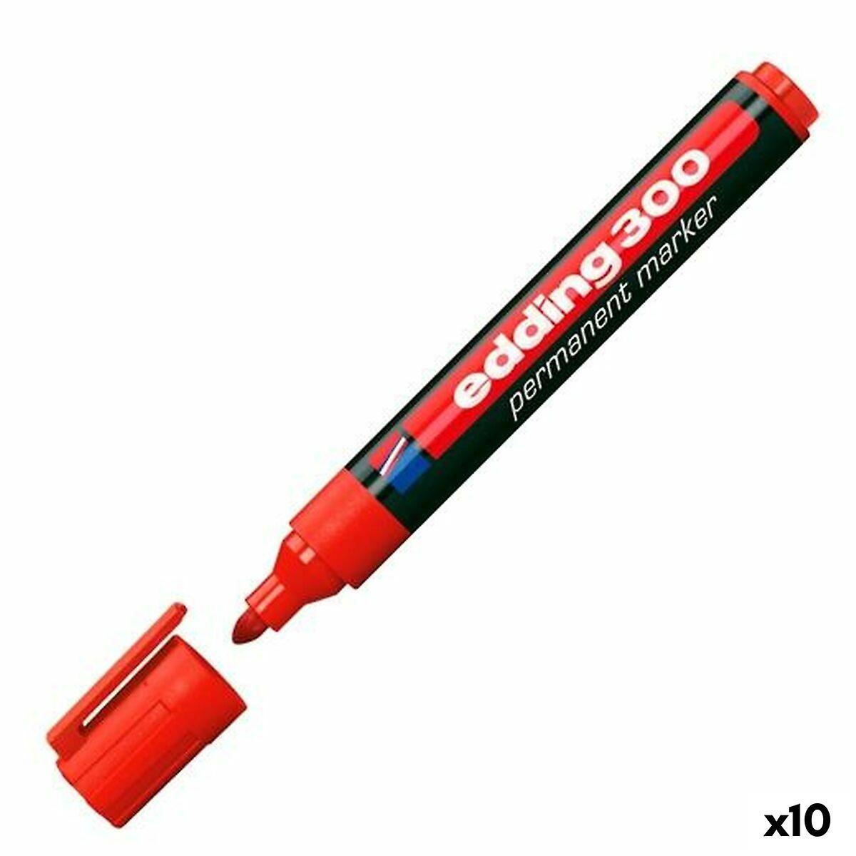 Permanent marker Edding 300 Red (10Units)