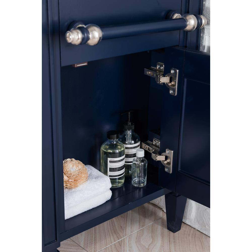 James Martin Vanities Brittany 46.5 in. W x 23 in.D x 32.8 in. H Single Bath Vanity Cabinet Without Top in Victory Blue 650-V46-VBL