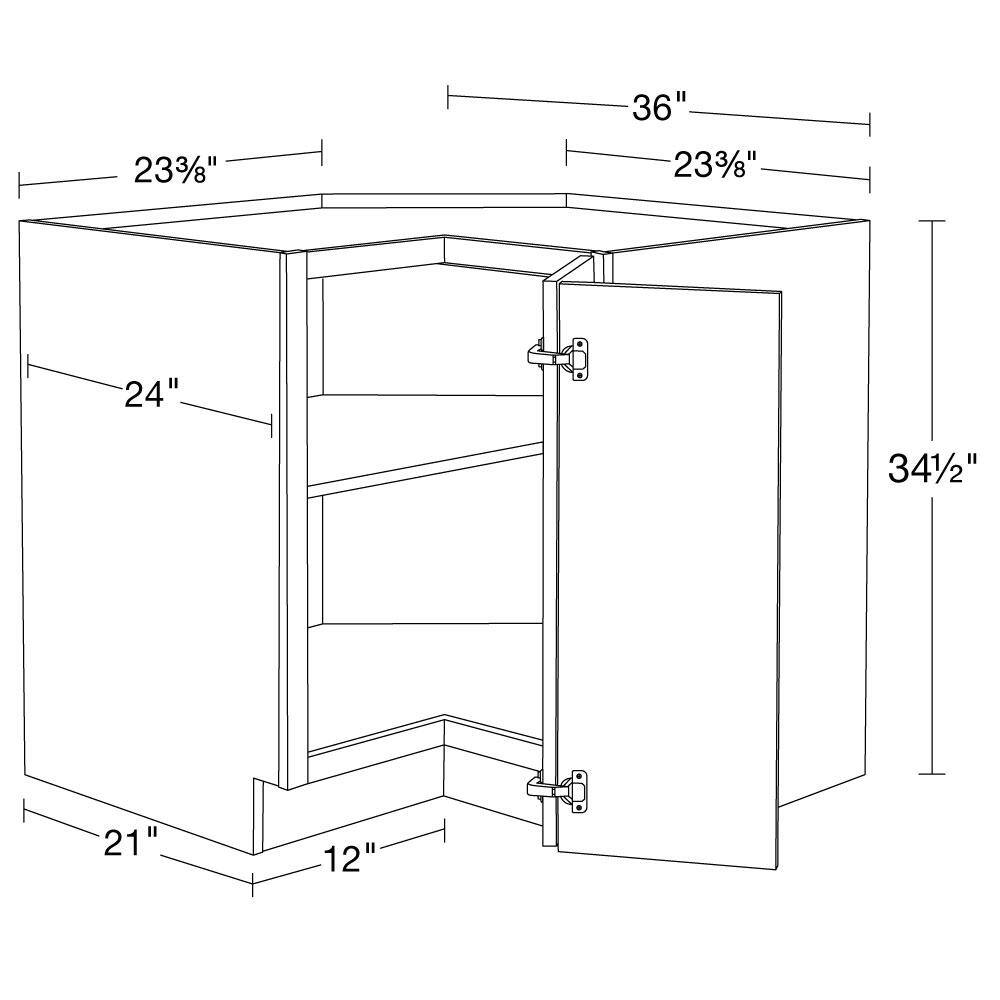 Home Decorators Collection Washington Veiled Gray Plywood Shaker Stock Assembled Base Kitchen Cabinet Easy Reach Right 36 in. x 34.50 in. x 24 in. EZR36R-WVG