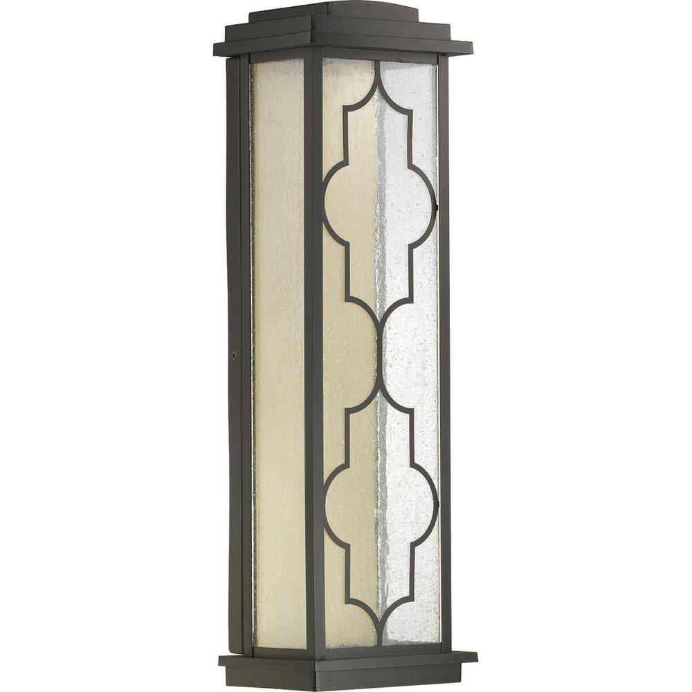 Progress Lighting Northampton 9 Watt Architectural Bronze 22 in. Outdoor Integrated LED Wall Lantern Sconce P560107-129-30