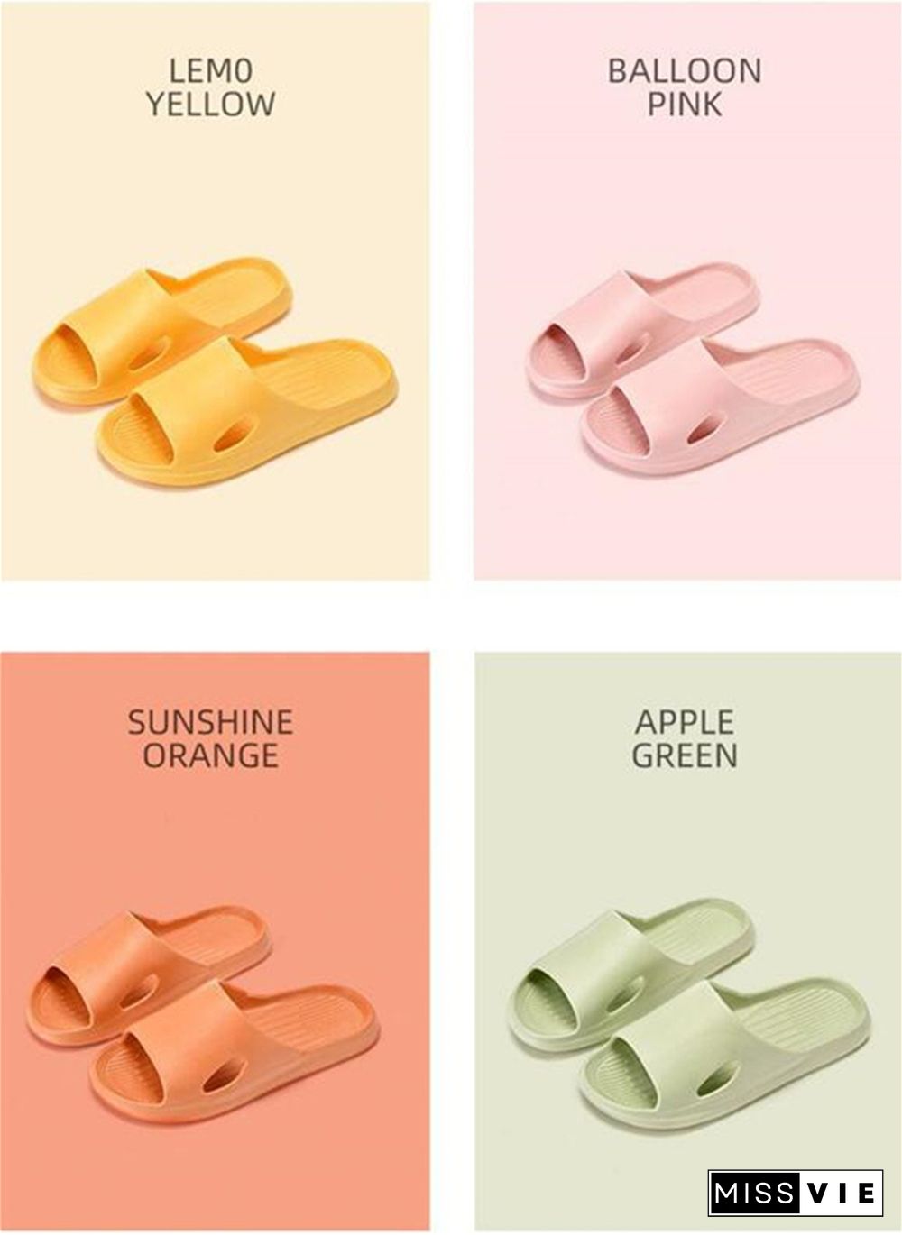 Slippers EVA Soft Sole Slide Sandals Men Women Indoor Bathroom Comfortable Non-slip Home Slippers