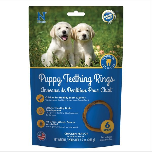 N-Bone Puppy Teething Ring Chicken Flavor Grain-Free Dog Treats