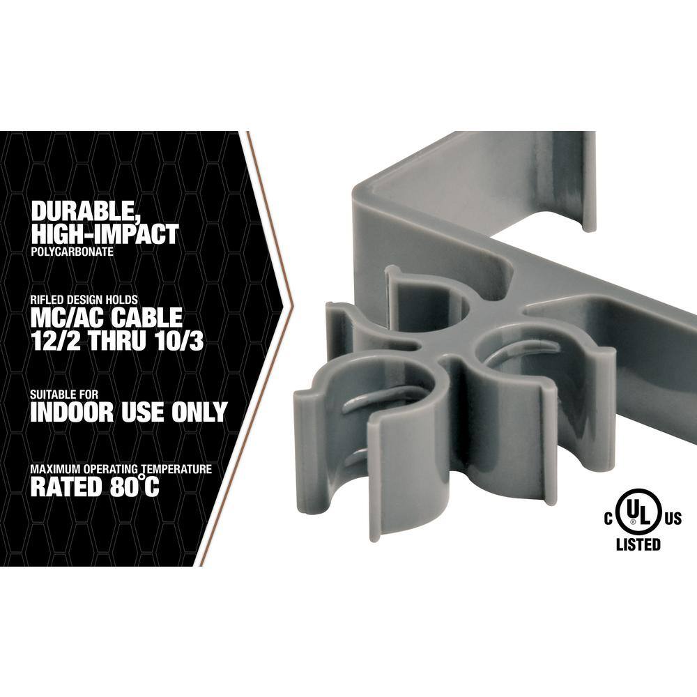 Southwire Clip-It 3-Circuit MCAC 2-12 in. Stud Strap (120-Pack) MS-AK250