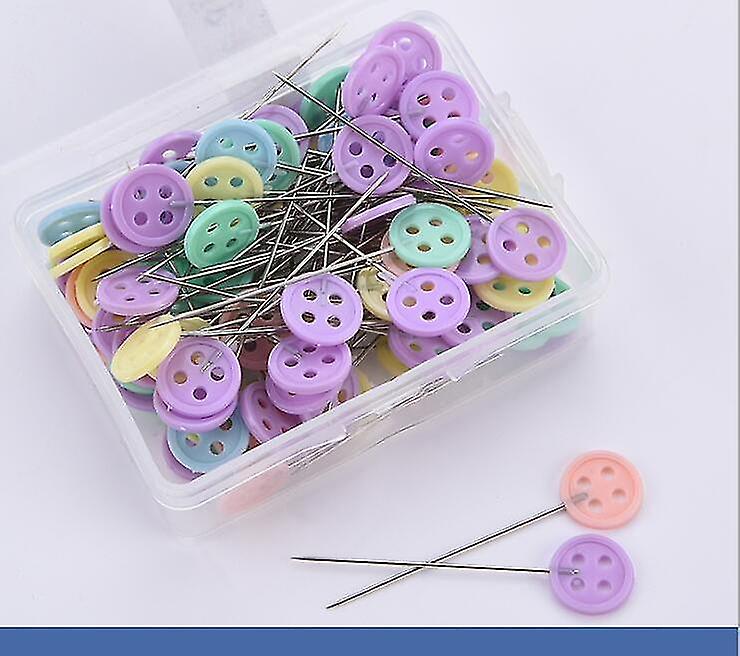 2 Sets Mixed Colors Sewing Patchwork Pins Flower Head Pins Sewing Diy