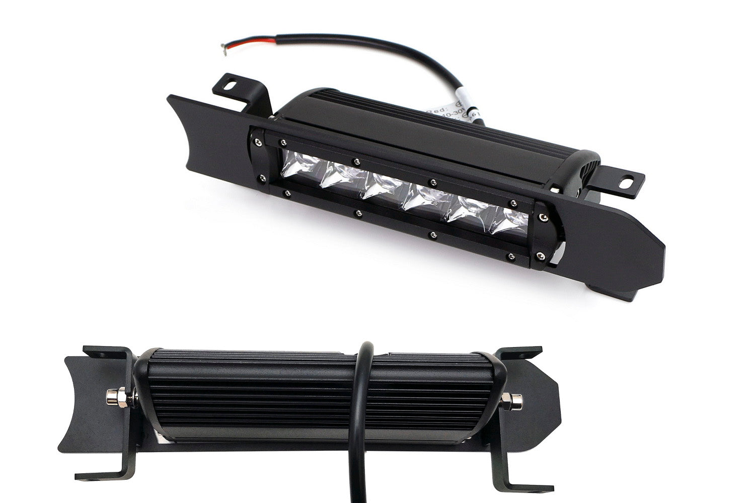 iJDMTOY Front Grille LED Light Bar Kit Compatible With 2017-2019 Ford Pre-LCI F250 F350 Lariat King Ranch， Includes (2) 30W CREE LED Lightbars， Mounting Bezels/Brackets， On/Off Switch Relay Wirings