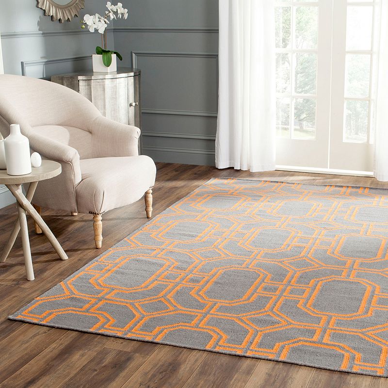 Safavieh Dhurries Interlock Handwoven Flatweave Wool Rug