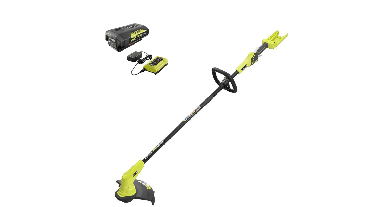 RYOBI RY40240 40V 12 in. Cordless Battery String Trimmer with 2.0 Ah Battery and Charger