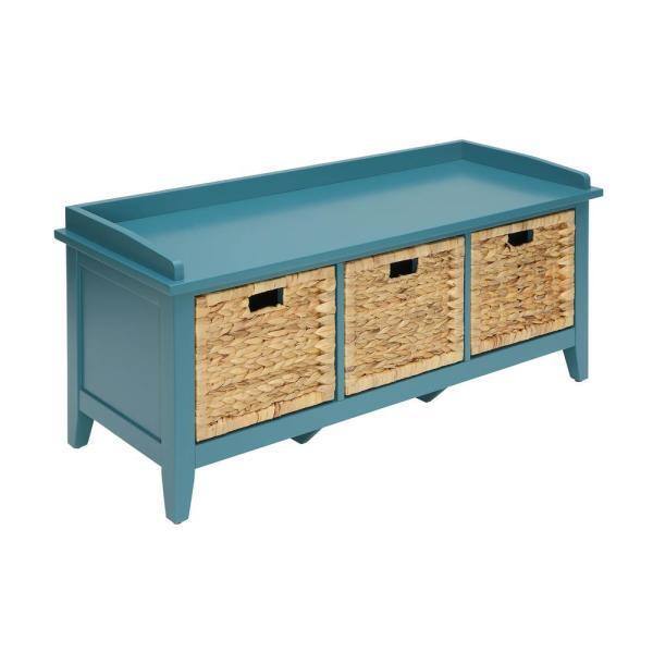 Tileon 43 in. W x 16 in. D x 19 in. H in Teal MDF Ready to Assemble Floor Base Kitchen Cabinet with Drawers AYBSZHD640