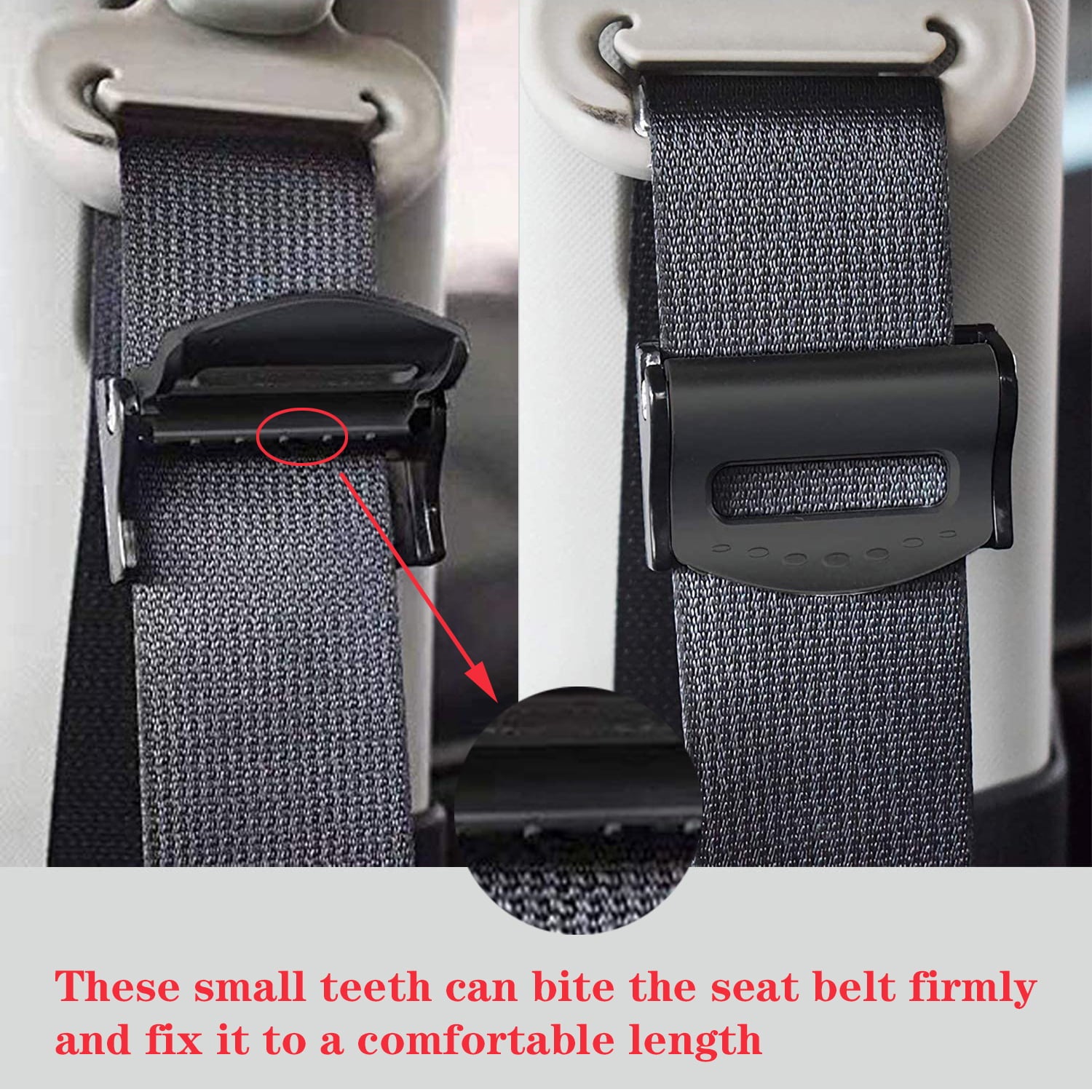 Car Seatbelt Adjuster Car Seat Belt Clip Shoulder Neck Strap Positioner (2 Pack)