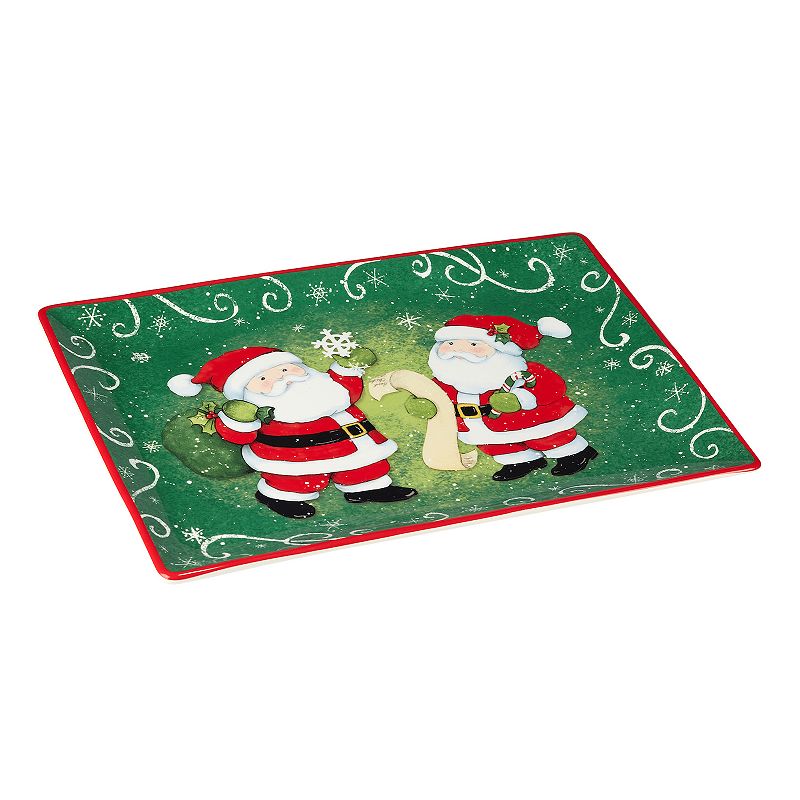 Certified International Holiday Magic Santa Serving Platter