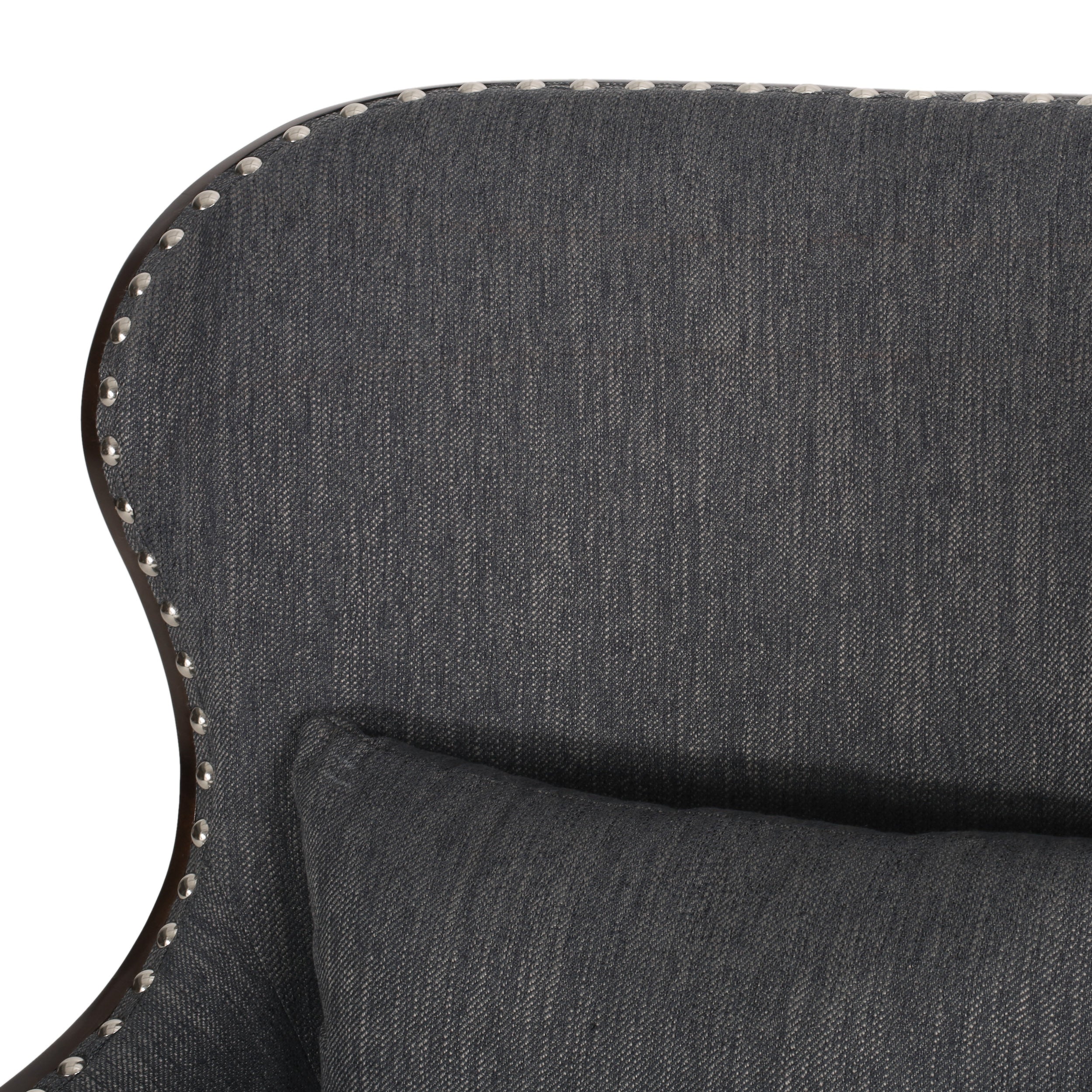 Jett Contemporary Upholstered Accent Chair with Nailhead Trim