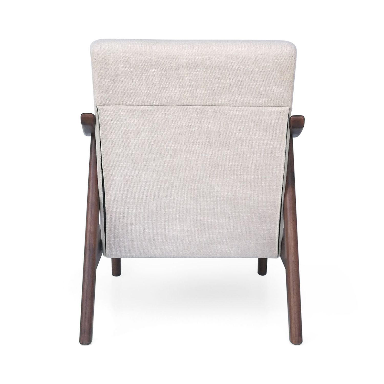 31.5 Beige and Brown Contemporary Button Tufted Back Accent Chair