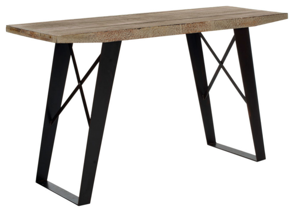 Ginny Console Natural/ Black   Industrial   Console Tables   by AED Luxury Home Decor  Houzz