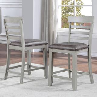 Steve Silver Hyland Gray 24 in. Counter Height Dining Chair (Set of 2) HY500CC