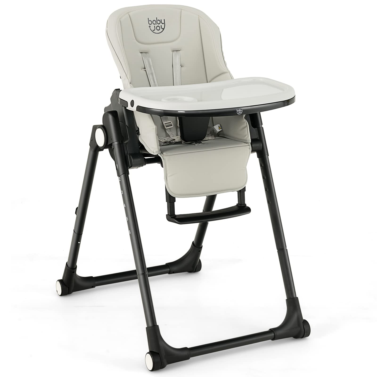 Costzon High Chair for Babies & Toddlers, Foldable Highchair