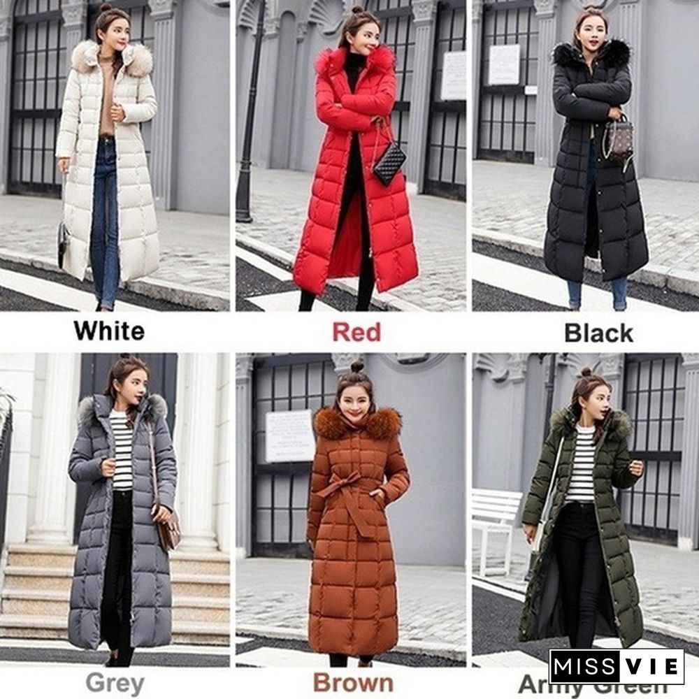 New Fashion Women's Winter Down Coat Clothes Cotton-Padded Thickening Down Casual Winter Coat Long Jacket Down Parka XS-3XL