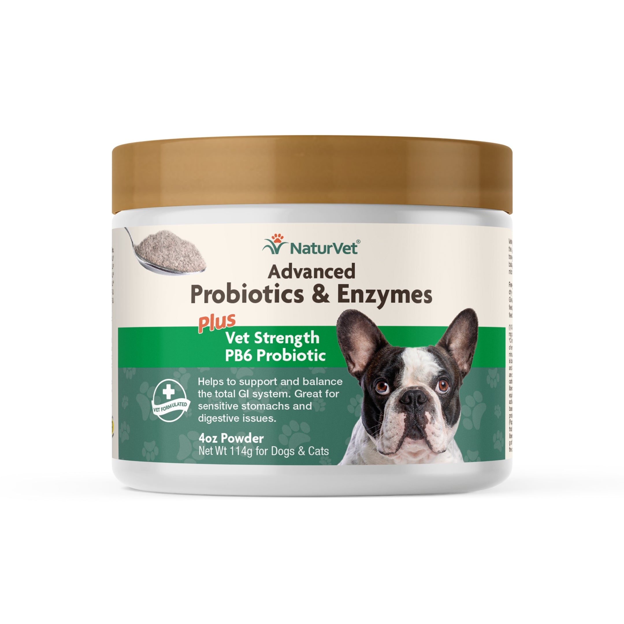 NaturVet Advanced Probiotic  Enzymes Powder for Dogs and Cats