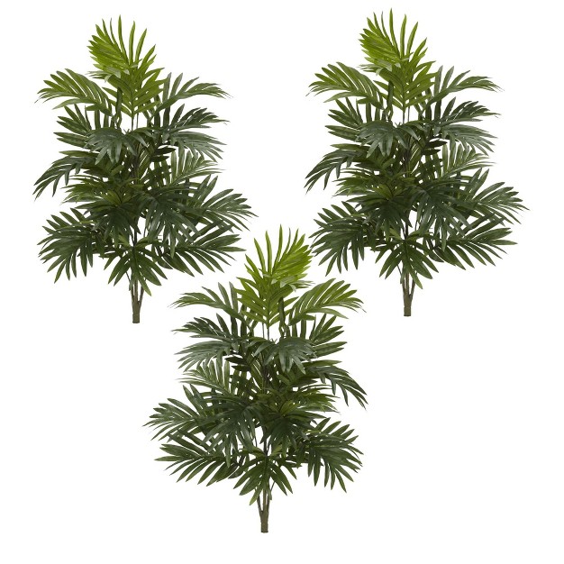 Nearly Natural 30-in Areca Palm Artificial Plant (set Of 3)