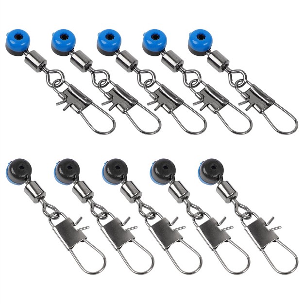 Unique Bargains Saltwater Freshwater Fishing Plastic Metal Swivels 10 Pcs