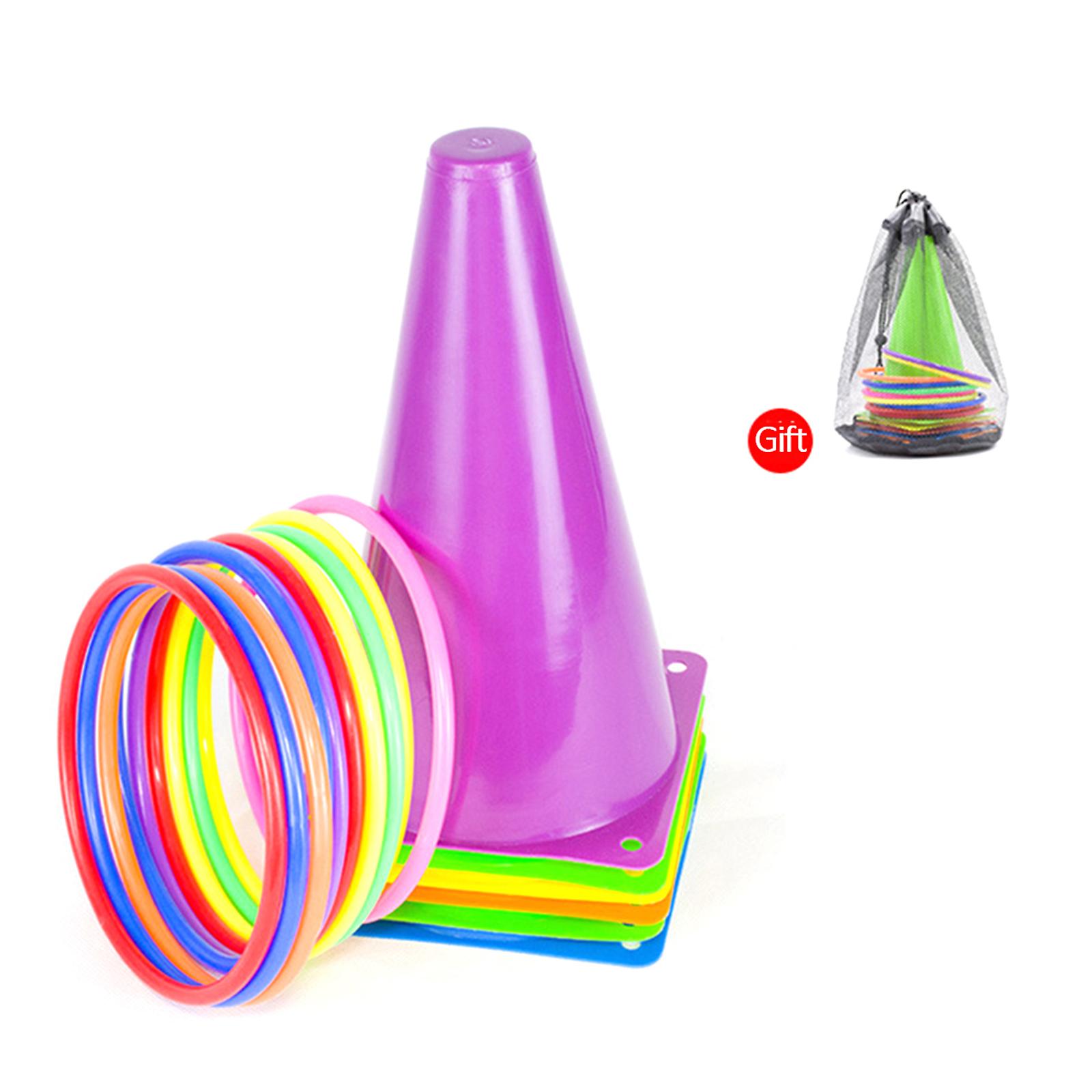 6 Pcs Marker Cone，10 Pcs Ring， Mesh Bag