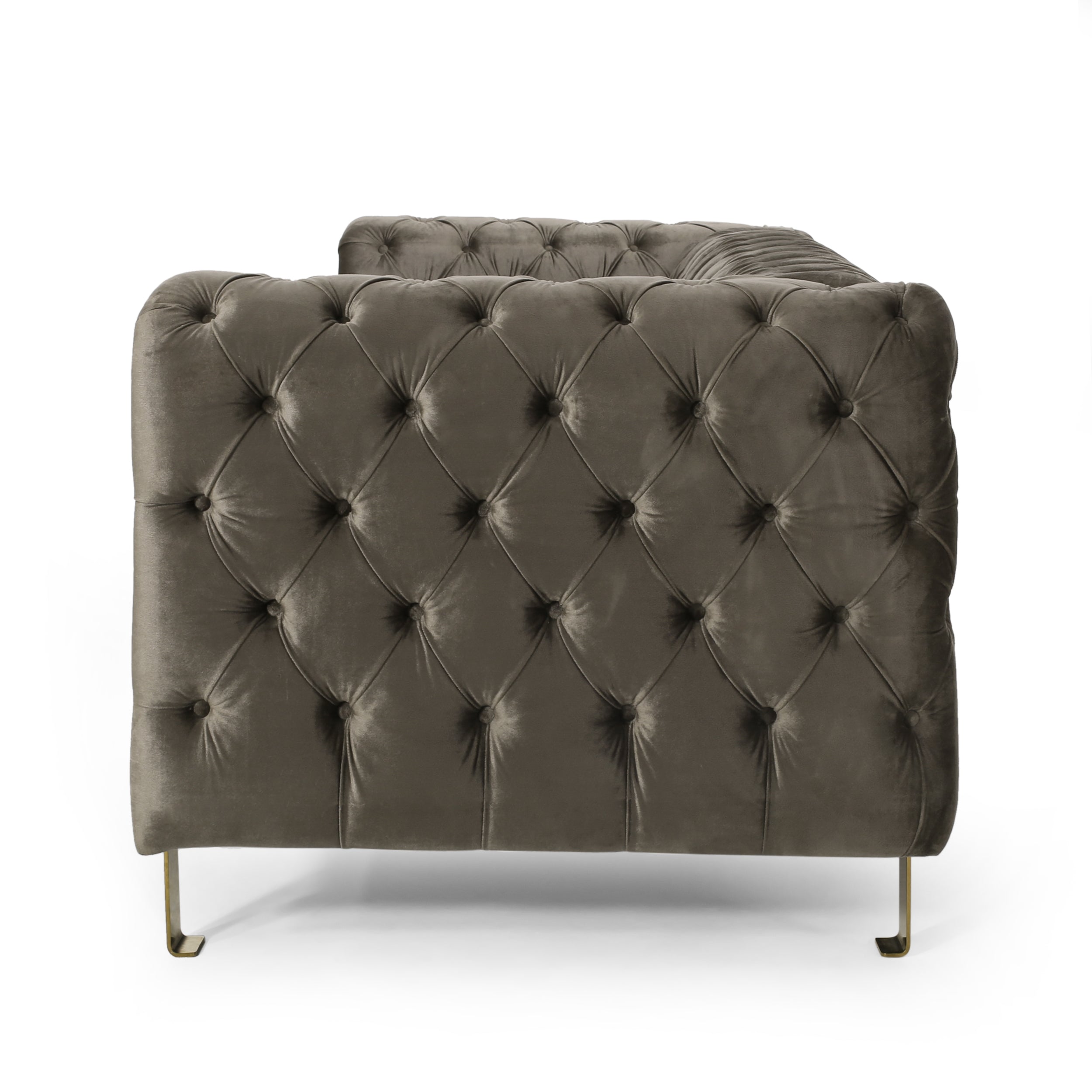 Giovanna Modern Glam Tufted Velvet 3 Seater Sofa