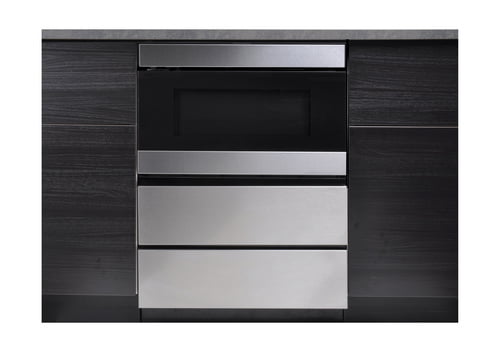 Sharp Gray 24 in. Under the Counter Microwave 1.2 cu. ft Drawer Oven Pedestal (SKMD24U0ES)