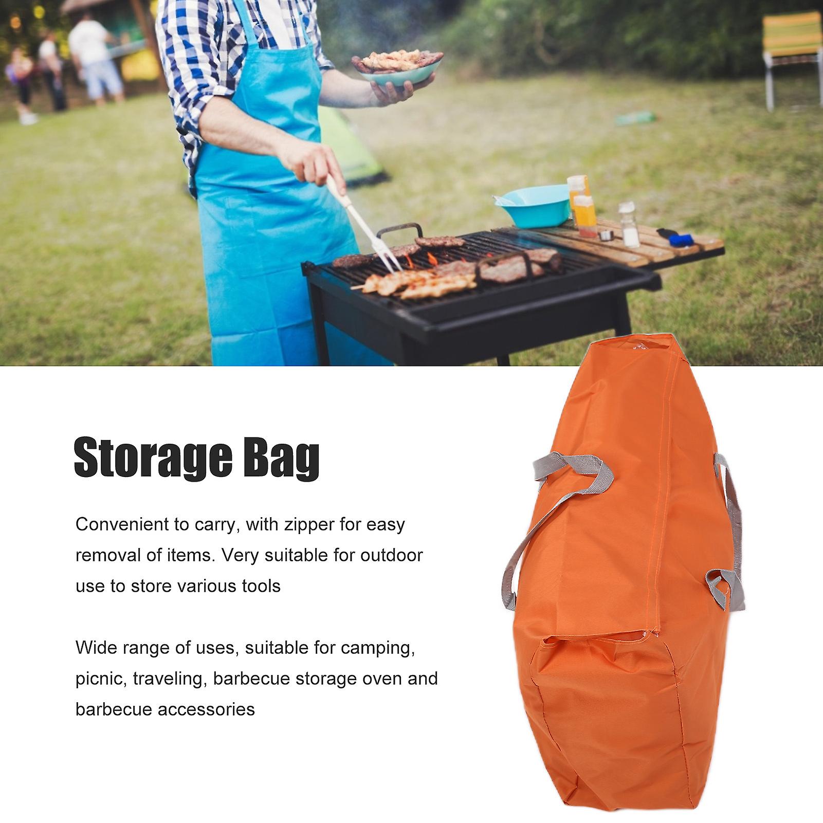 Bbq Tools Storage Bag，  Portable Grill Tool Carry Bag， Grill Storage Bag Oxford Cloth Portable Carrying Bag For Outdoor Picnic Family Gatherings