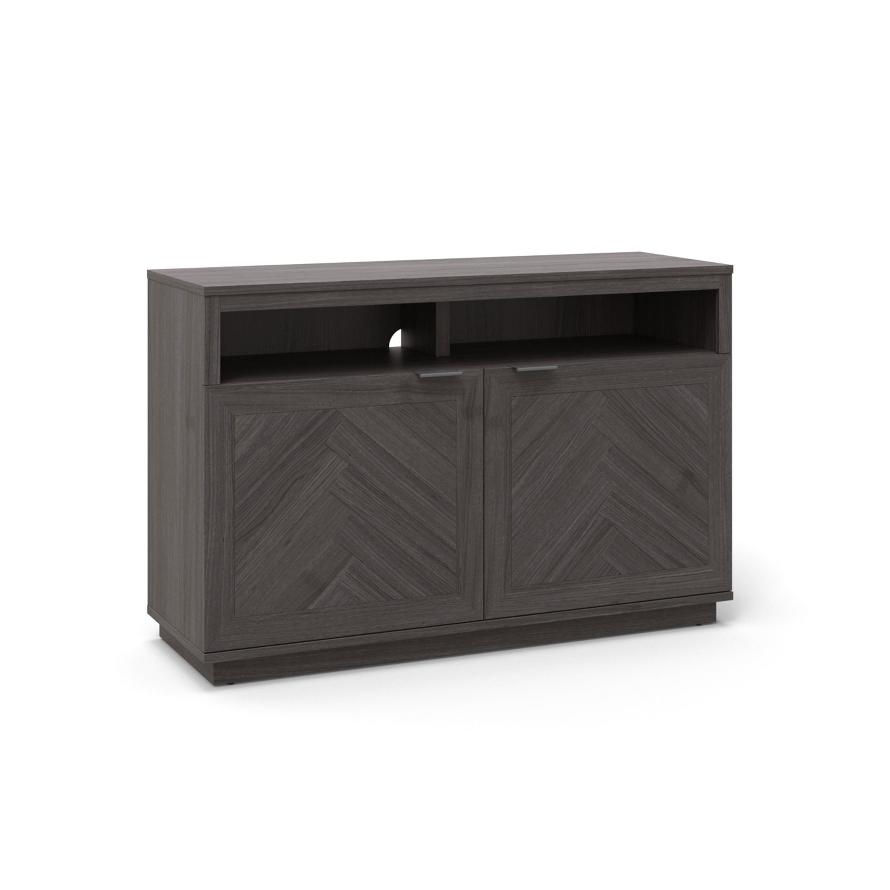 Better Homes & Gardens Herringbone TV Stand For TVs up to 55”, Gray