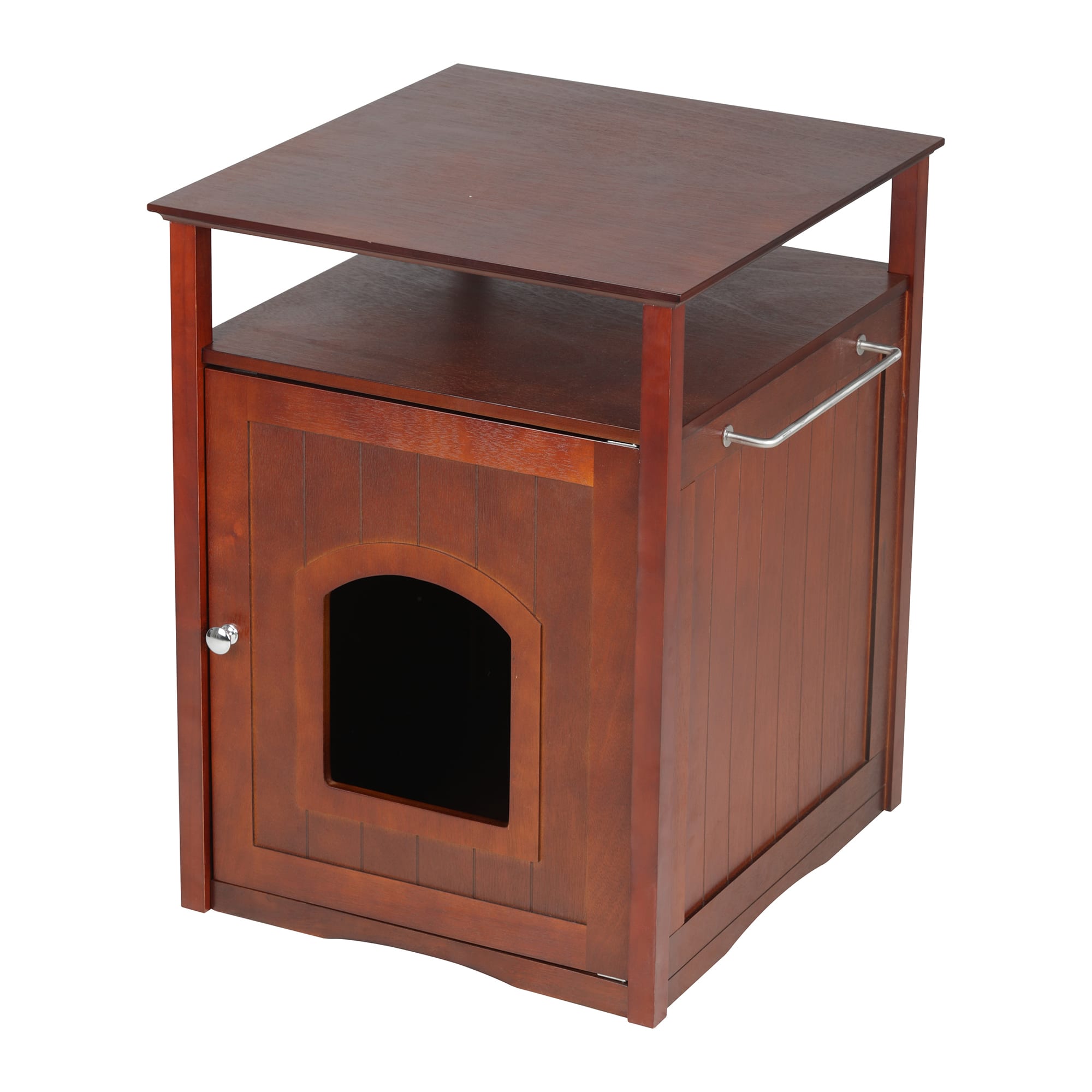 Zoovilla Cat Washroom-Night Stand  Pet House in Walnut