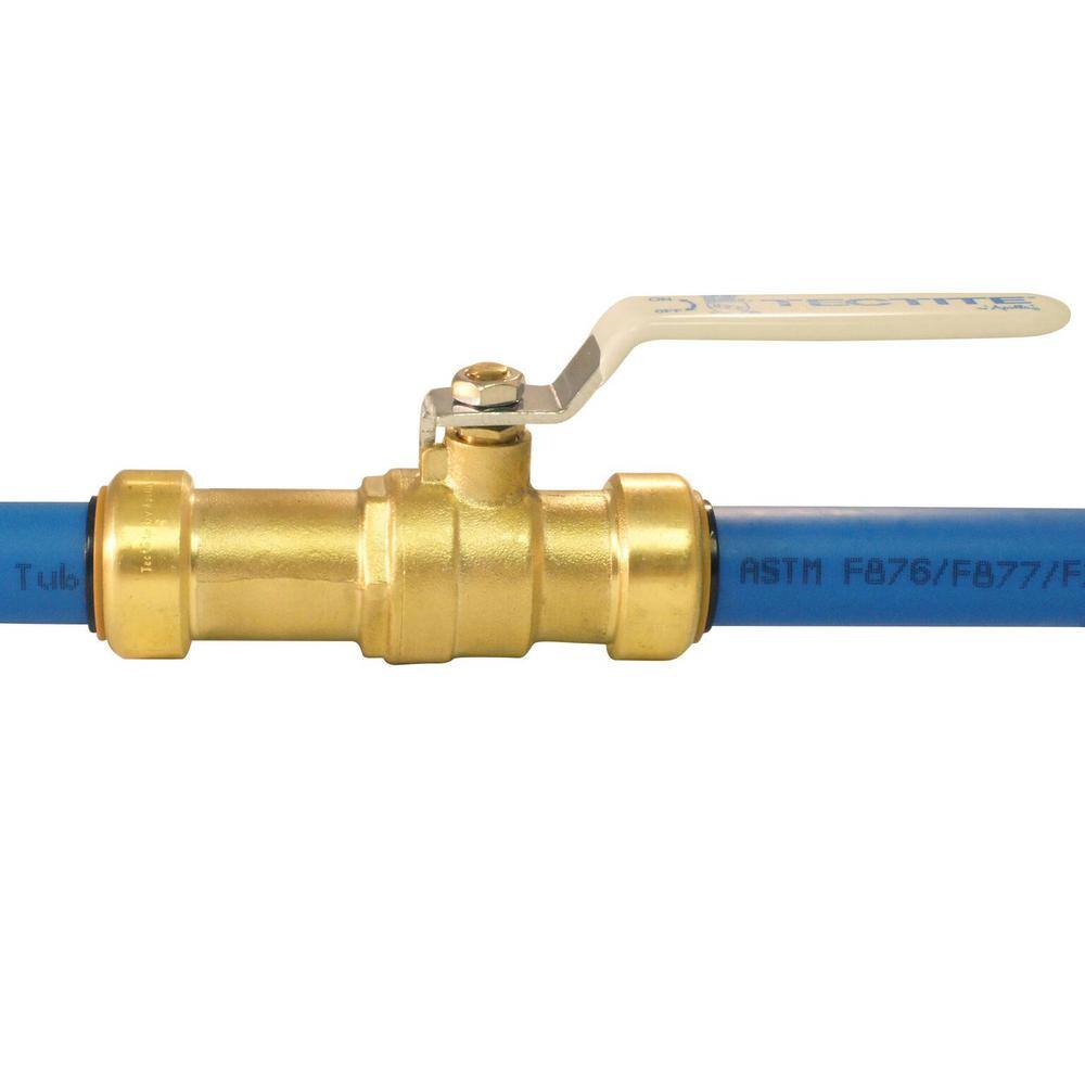 Tectite 34 in. Brass Push-to-Connect Slip Ball Valve FSBBV34SL