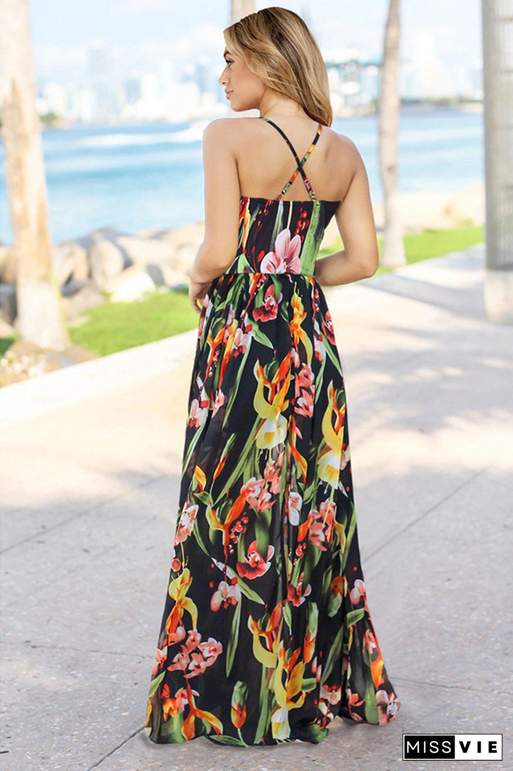 Black Bohemia Strap Maxi Dress