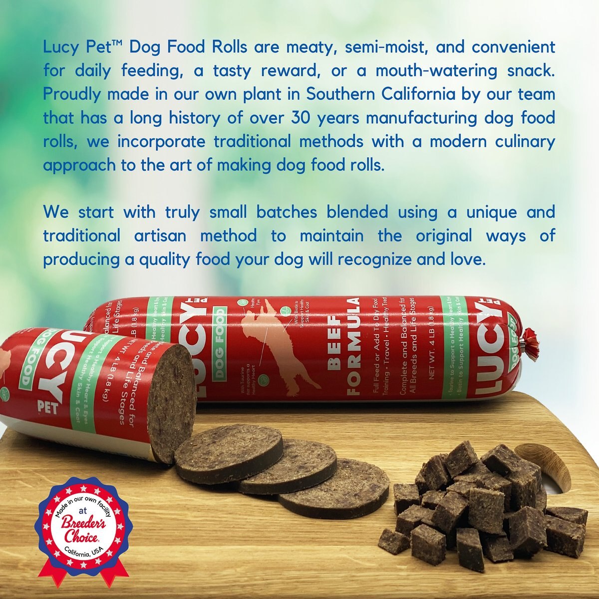 Lucy Pet Products Beef Formula Dog Food Roll