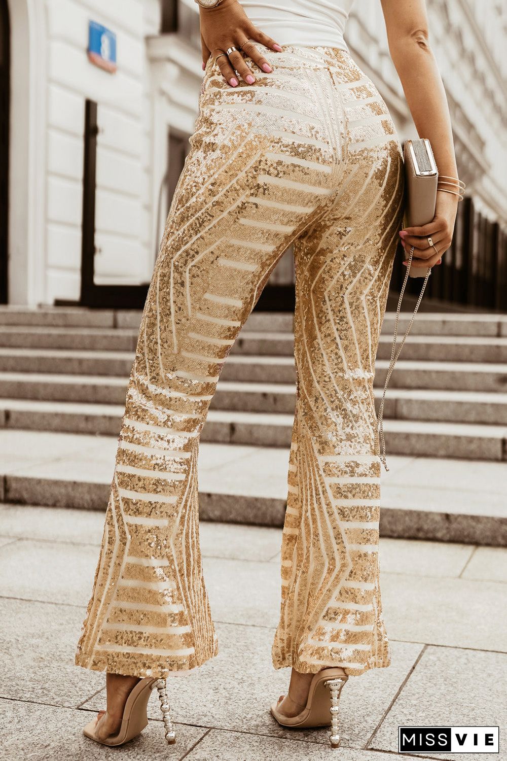 Sequin Wide Leg Pants