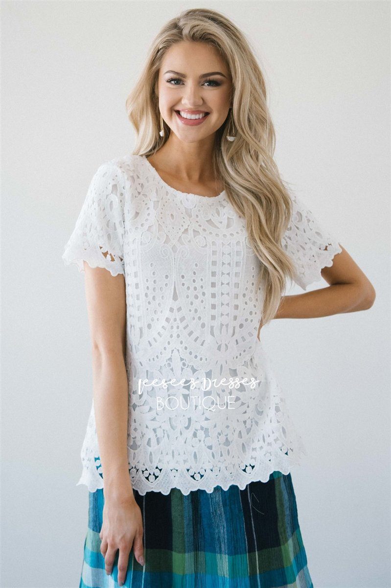 Graceful Crochet Lace Top