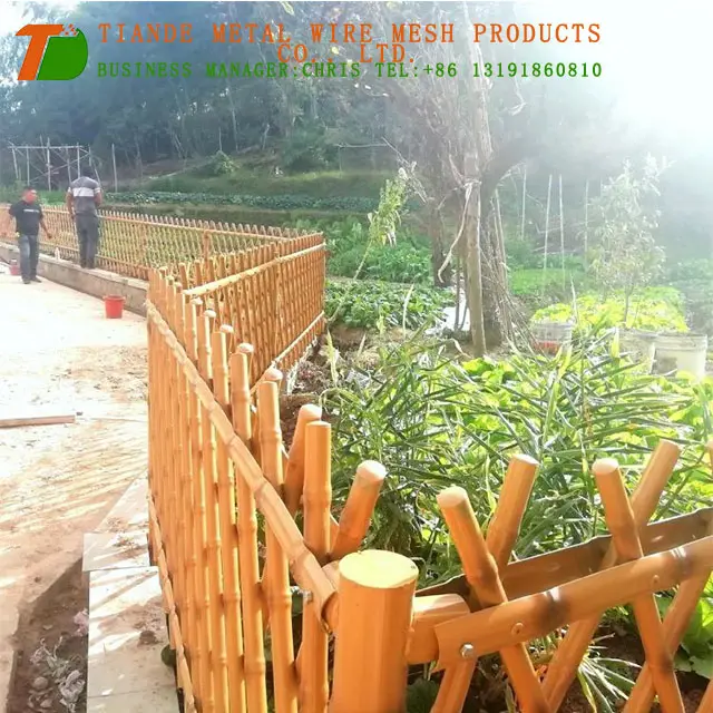 stainless steel bamboo fence metal artifical bamboo fence imitative steel bamboo fence