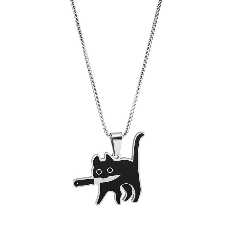 Black Knifecat Necklace