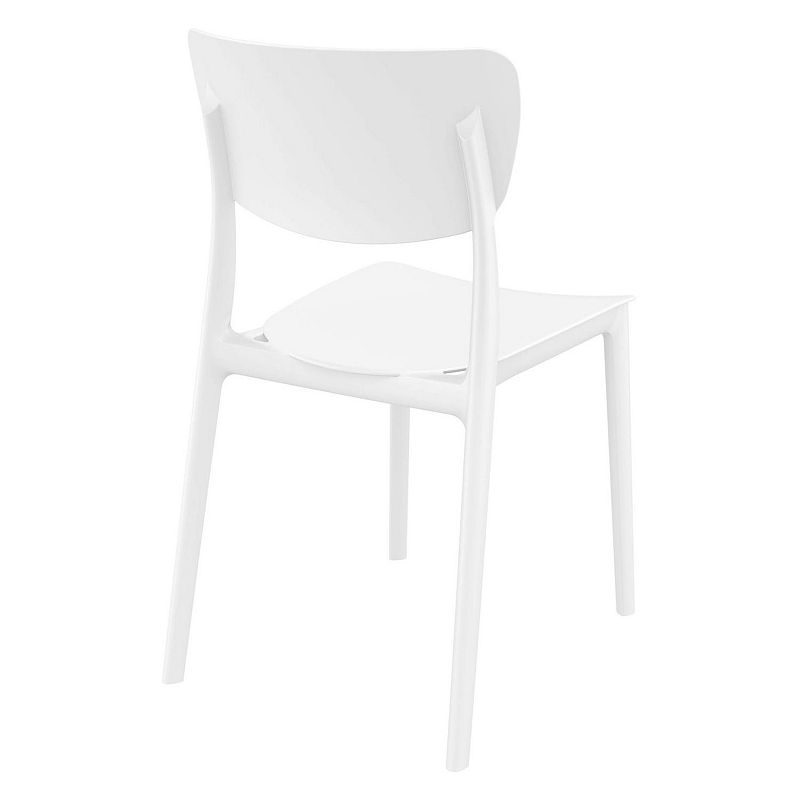 33 White Solid Stackable Patio Dining Chair