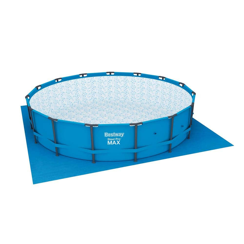 Bestway 15 ft. x 42 in. Steel Pro Max Round Frame Above Ground Pool with Accessories 56687E-BW + 58237E-BW