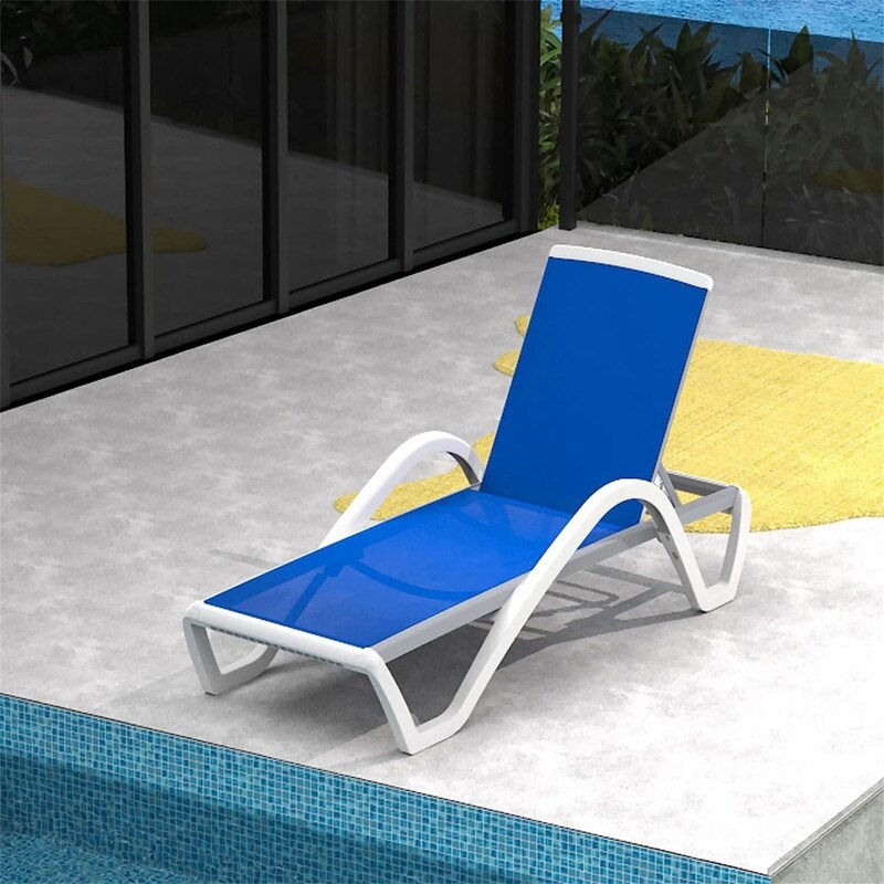 Aluminum Patio Chaise Lounge with Adjustable Backrests