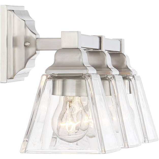 3 light Fixture Clear Glass For Bedroom Bathroom Vanity Reading Living Room Hallway