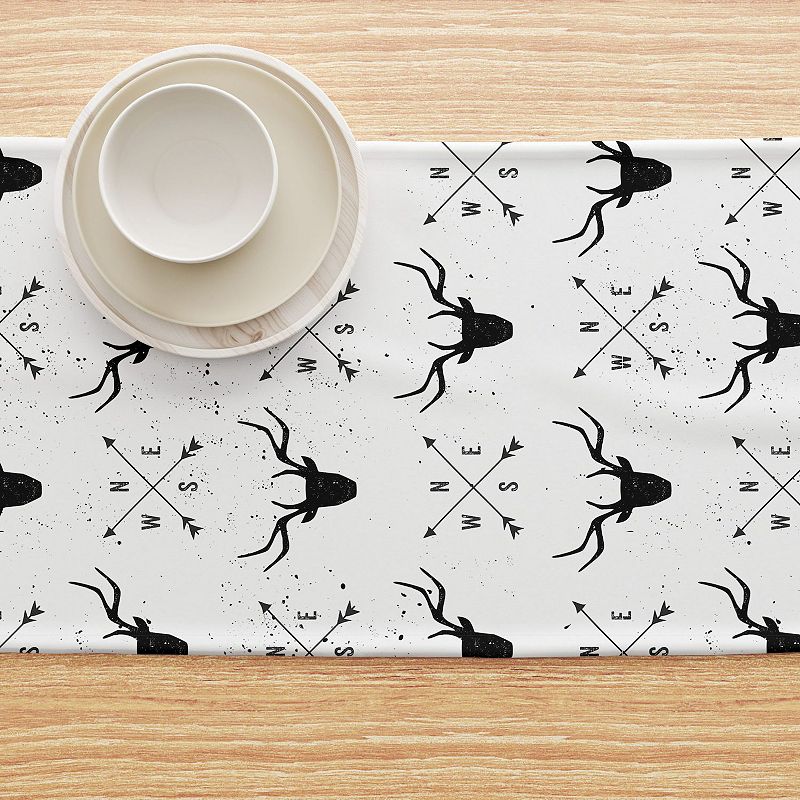 Table Runner， 100% Polyester， 14x108， Deer and Arrows