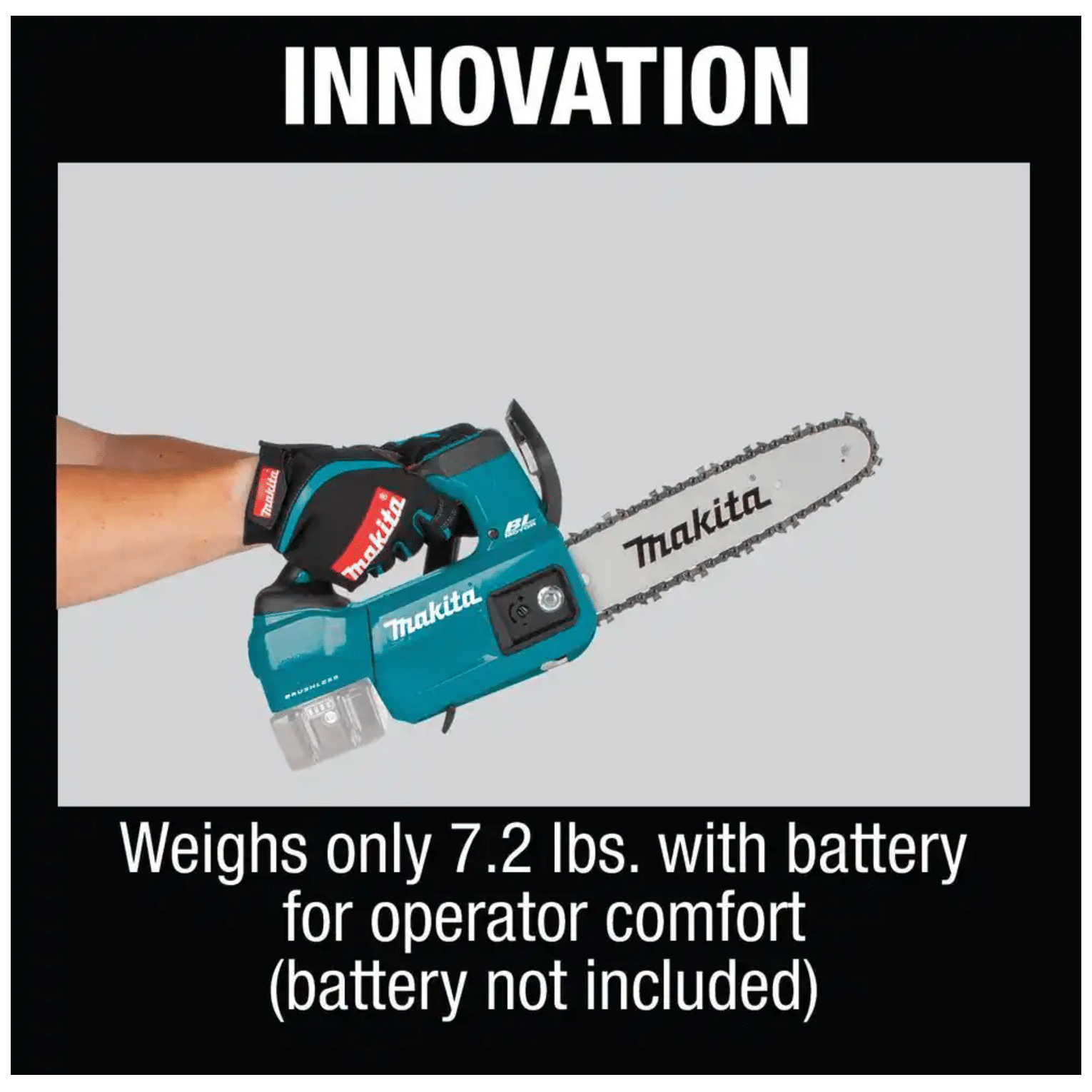 Makita XCU06Z 18V LXT Lithium-Ion Brushless Cordless 10 Top Handle Chain Saw， Tool Only